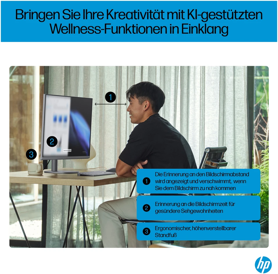 Monitorius HP OmniStudio X All-in-One kompiuteris 32-c0170ng [80 cm (31,5") 4K UHD ekranas, IntelCore Ultra 7 155H procesorius, 32 GB RAM, 1 TB SSD, Win11]