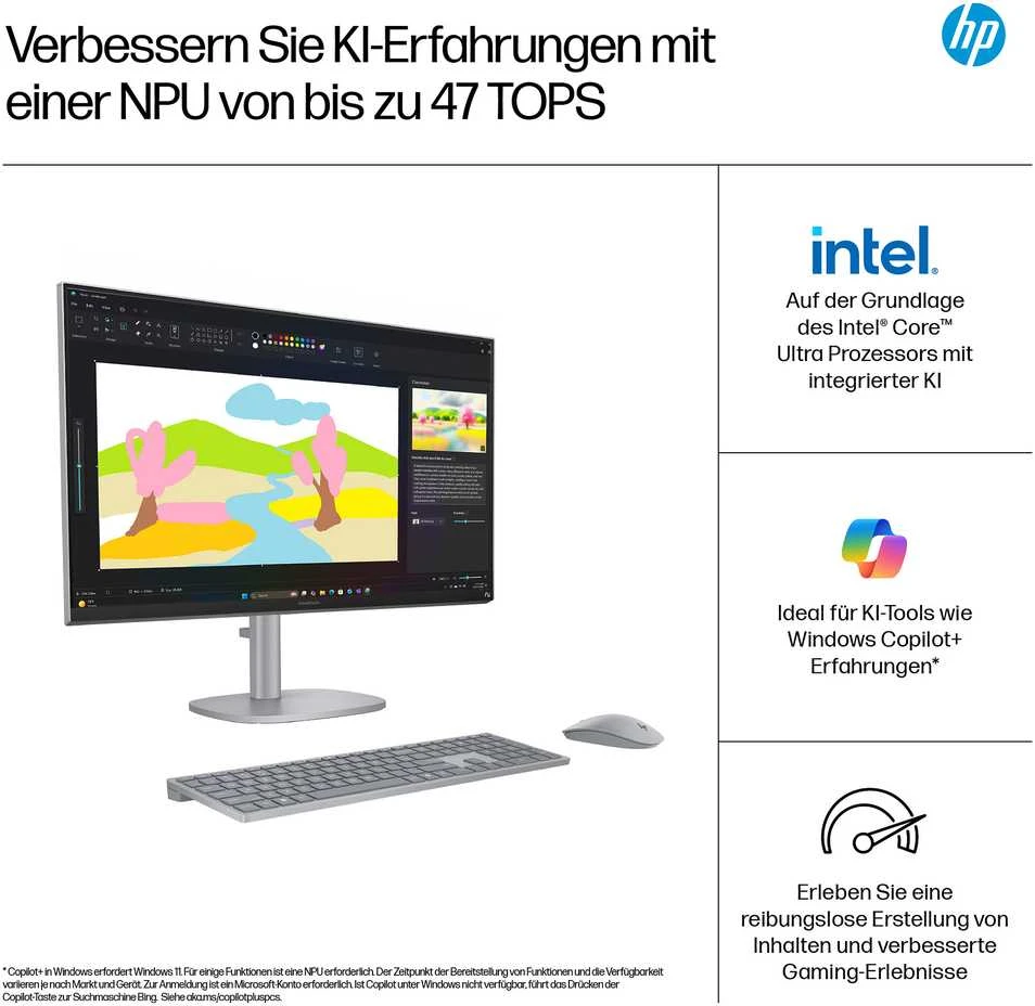 HP OmniStudio X 27" FHD lietimui jautrus IPS daugiafunkcis monitorius su Core Ultra 7 256V 16GB/2TB SSD Win11 27-cs1076ng