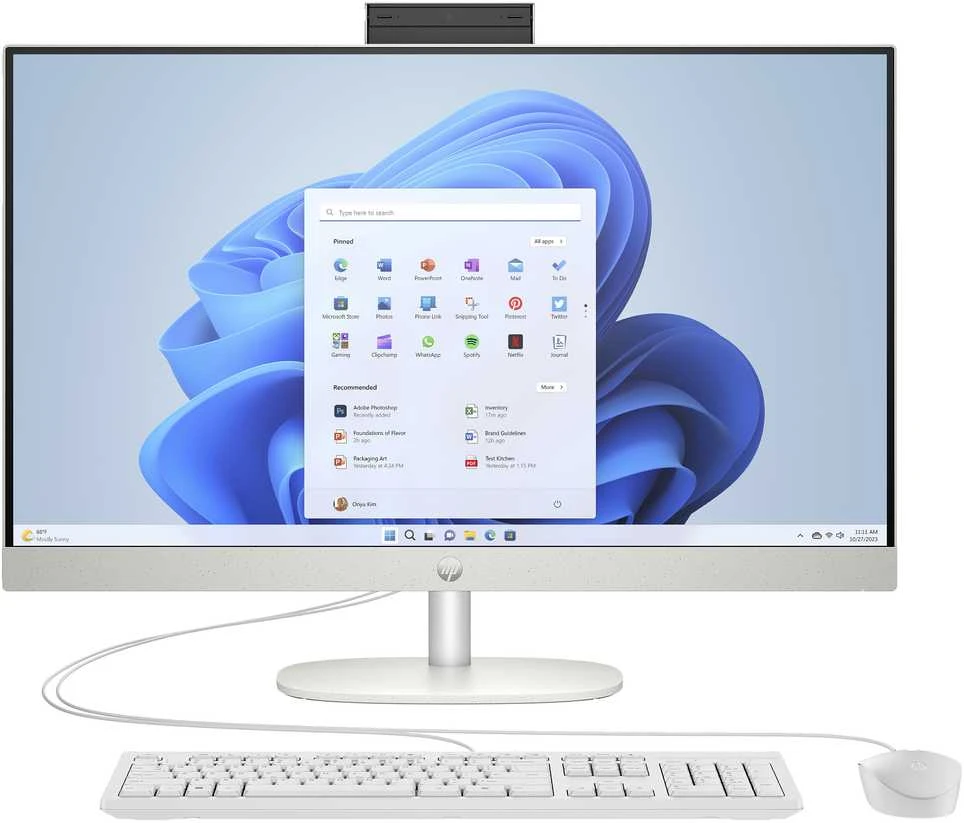 Stacionarus kompiuteris Hewlett Packard (HP) „HP All-in-One“ kompiuteris 27-cr0105ng [68,5 cm (27 colių) FHD ekranas, „Ryzen 5 7520U“, 16 GB RAM, 512 GB SSD, „Windows 11“]