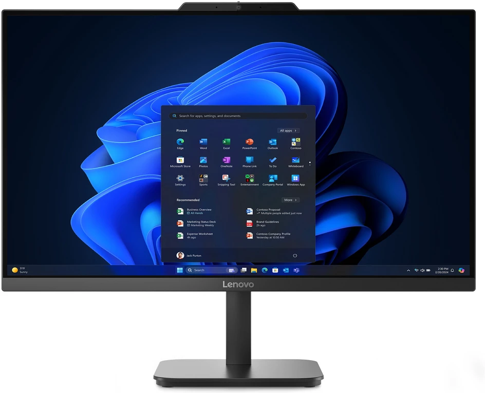 „Lenovo ThinkCentre V100 AiO 13JA002XGE“ – 60,5 cm (23,8 colio) FHD ekranas – N100, 16 GB DDR5 RAM, 512 GB SSD, UHD grafika, W11Pro
