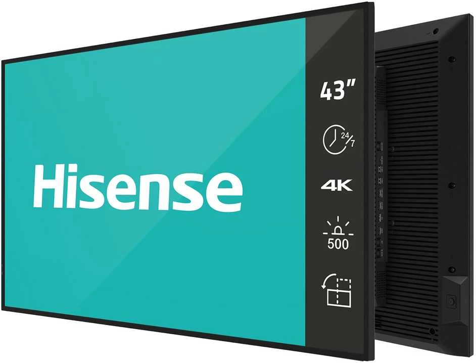 Monitorius Hisense 43DM66D | Digital Signage Ekranas | 43 " | Landscape/Portrait | 24/7 | Android | Wi-Fi | 8 ms | 178 ° | 178 ° | 500 cd/m²
