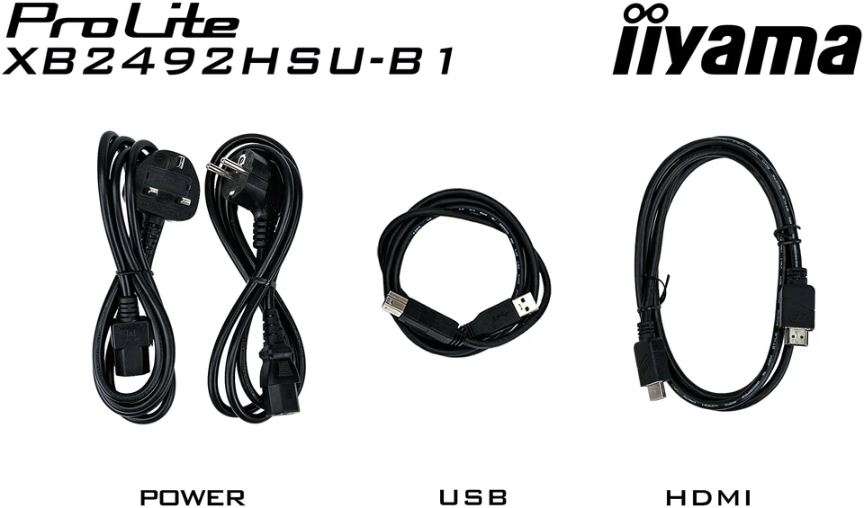 iiyama ProLite XB2492HSU-B1 computer monitorius 60.5 cm (23.8") 1920 x 1080 pikselių Full HD LED Juodas