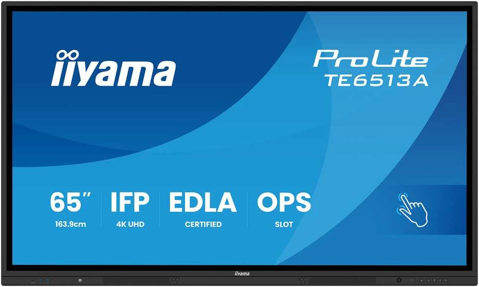 Monitorius Iiyama TE6513A-B2AG 65IN UHD IR 40P - TOUCH AG WITH INTERACTIVE ANDROI