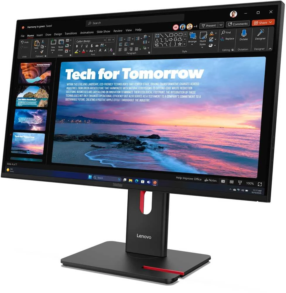 Monitorius Lenovo | ThinkVision | T27QD-40 | 27 " | IPS | 16:9 | 120 Hz | 4 ms | 2560 x 1440 pikselių | 350 cd/m² | HDMI jungtys quantity 1 | Eclipse juodas | Garantija 36 mėn.