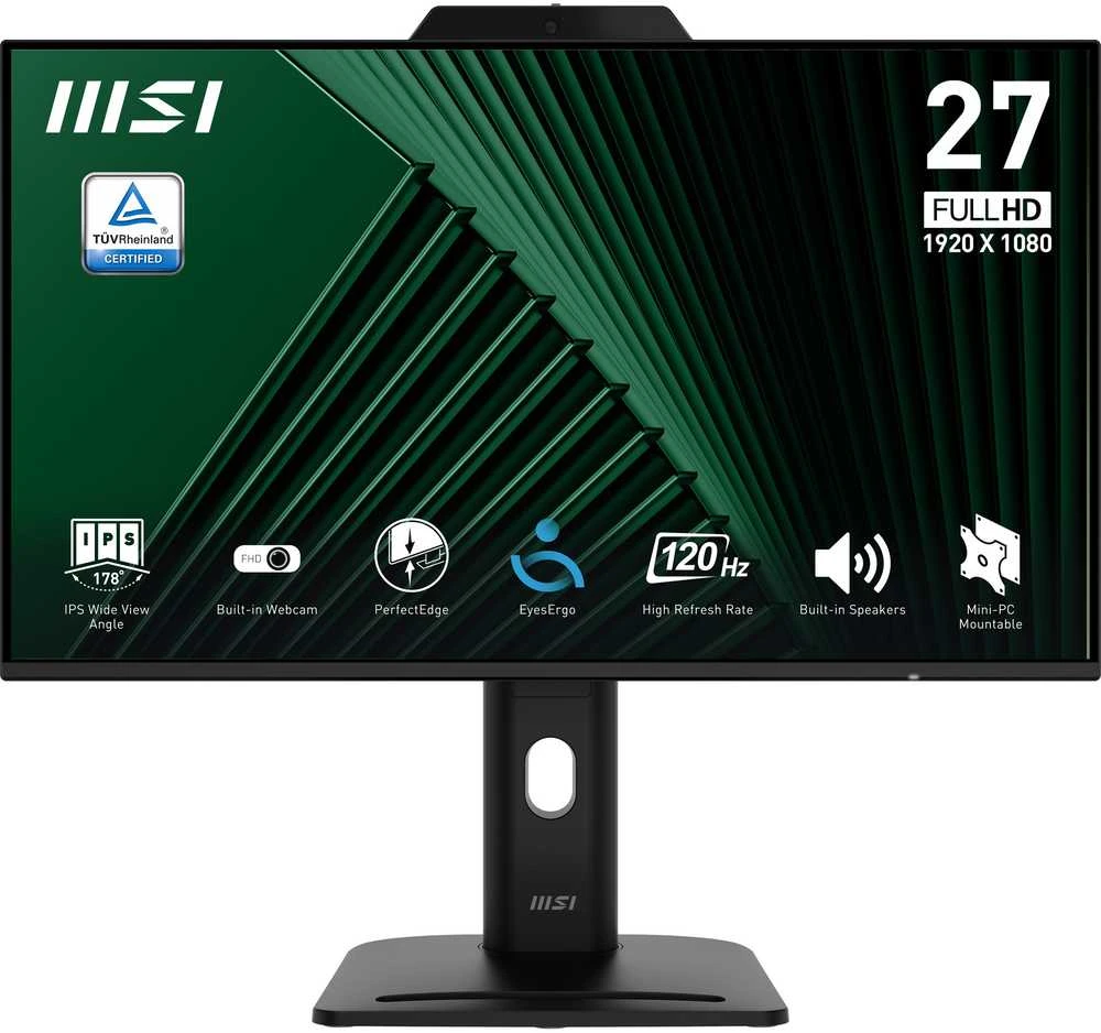 Monitorius MSI PRO MP272PMG / 27″ / FHD / IPS / 120Hz / 1ms (MPRT) / juodos spalvos – reguliuojamas stovas