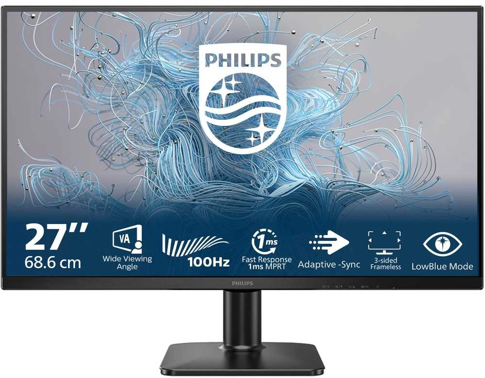 Monitorius Mmd monitoriai Ekranai PHILIPS 27E2N1100L/00 27 colių 1920x1080 100Hz HDMI D-Sub Juodas