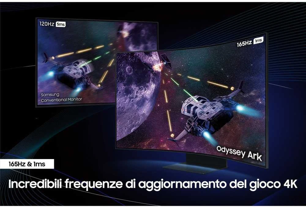 Monitorius Samsung Odyssey Ark G9 G97NC- 55" | VA lenktas | 4K | Mini LED | 165Hz | HDR10+