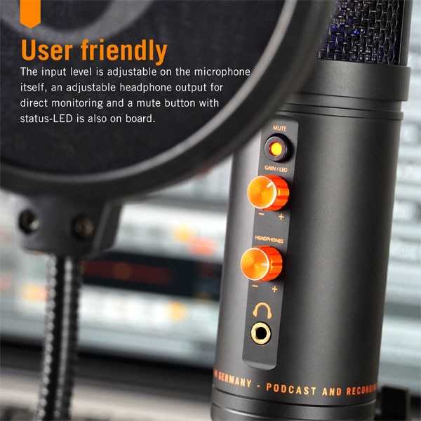 Mikrofonas Monkey Banana Monkey Banana Mico saugojimo USB Stumm- Tester