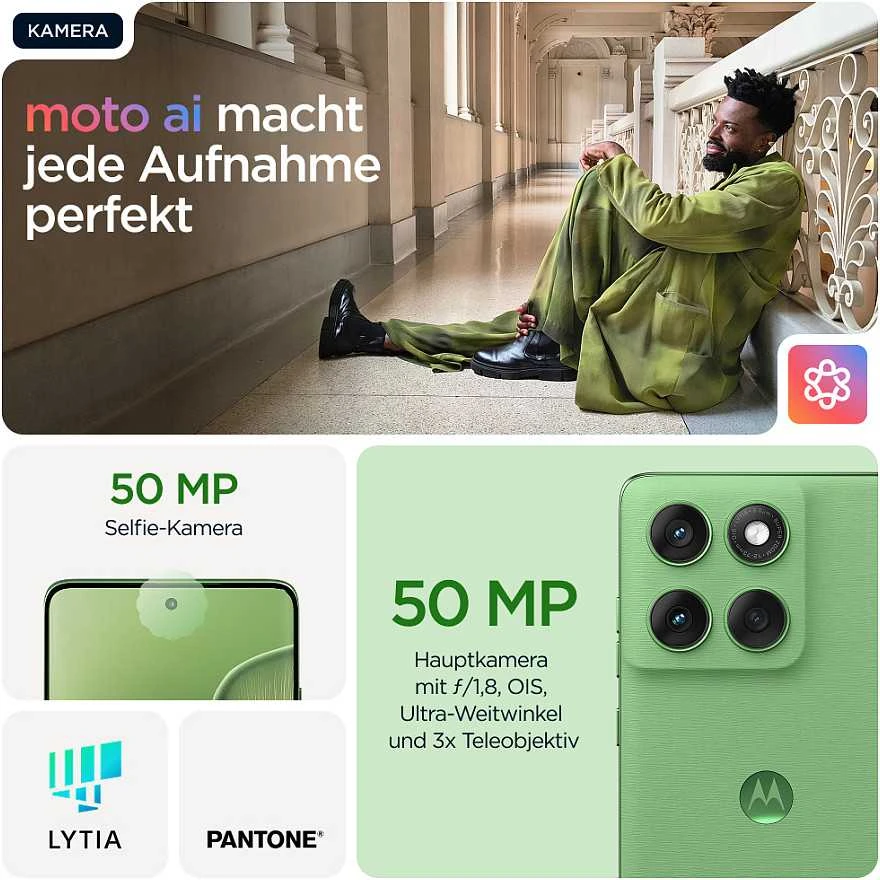 MOTOROLA EDGE 60 (5G) 6.7'' 12/512GB, 5200MAH, IP68, ESIM, SHAMROCK