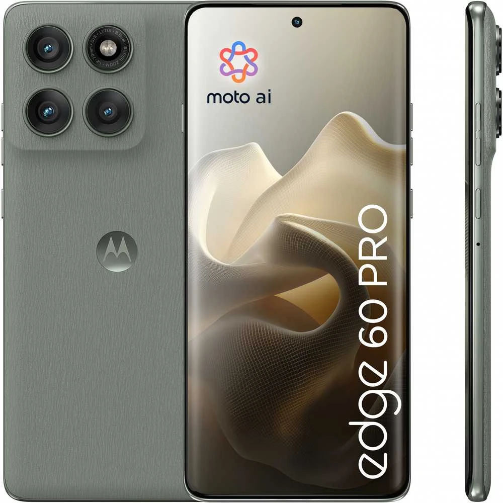 Išmanusis telefonas Motorola Edge 60 Pro (5G) 6.7'', 12/512GB, 6000 mAh, IP68, eSIM, Žalsvai pilkas