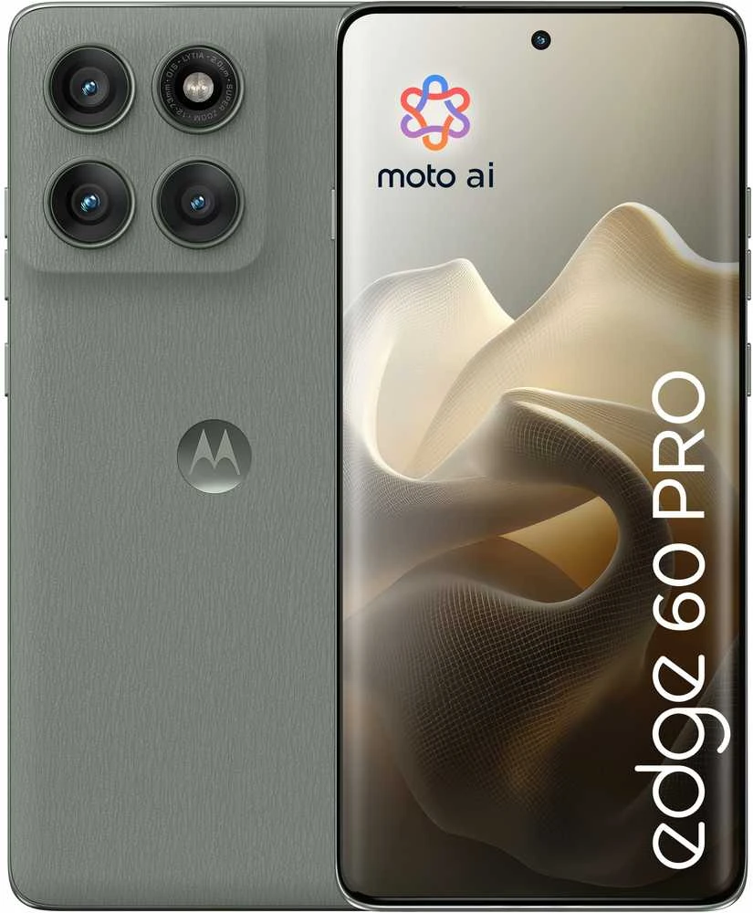 Išmanusis telefonas Motorola Edge 60 Pro (5G) 6.7'', 12/512GB, 6000 mAh, IP68, eSIM, Žalsvai pilkas