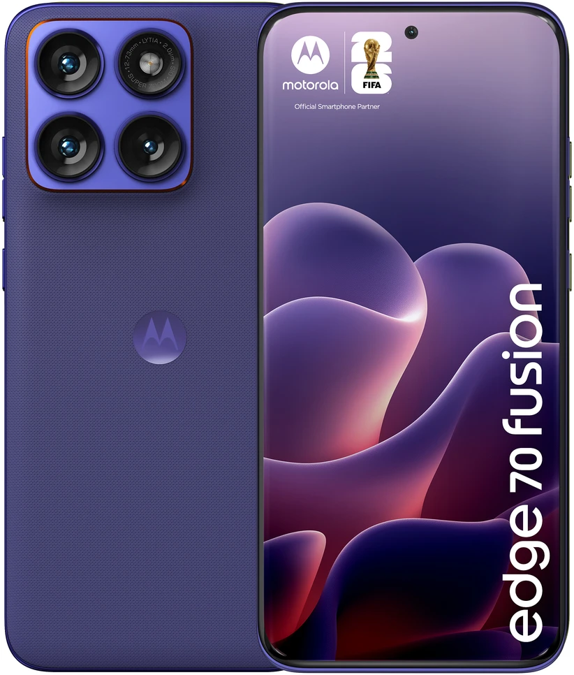Mėlyna Išmanusis telefonas Motorola edge70 Fusion 256GB - Orient Mėlyna, Android, 8 GB