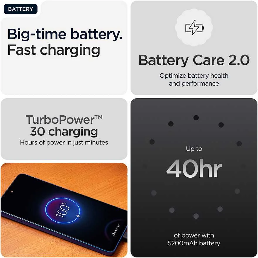 Motorola G56 5G 8/256GB Juodas Oyster