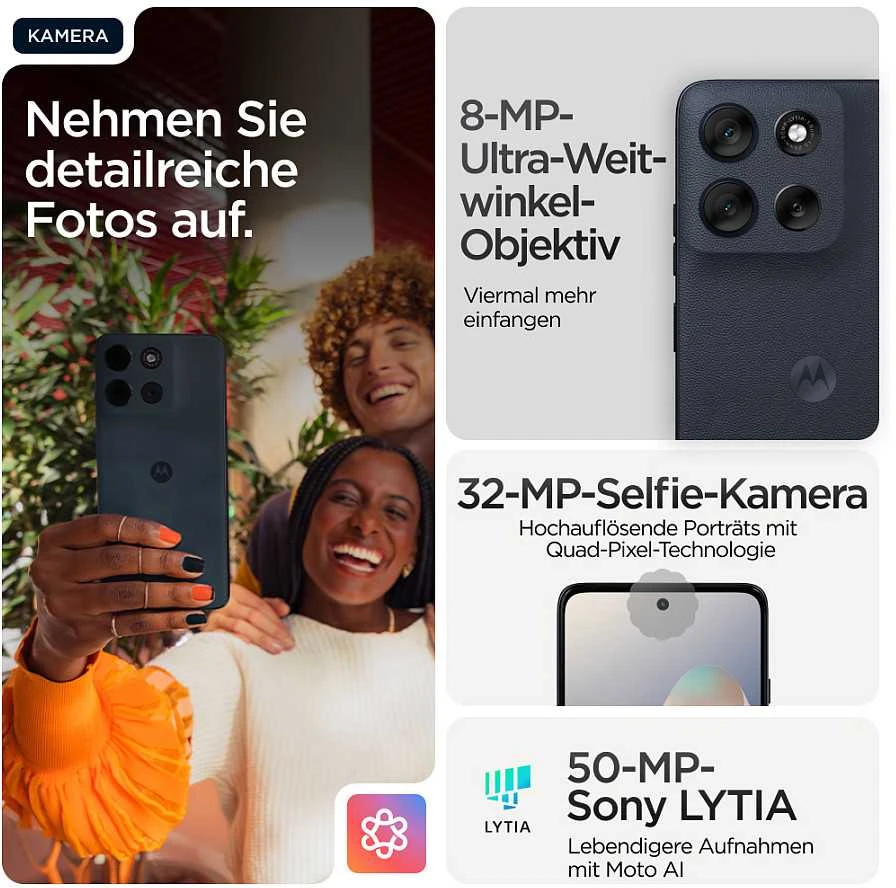 MOTOROLA G56 Juodas OYSTER 8/256GB