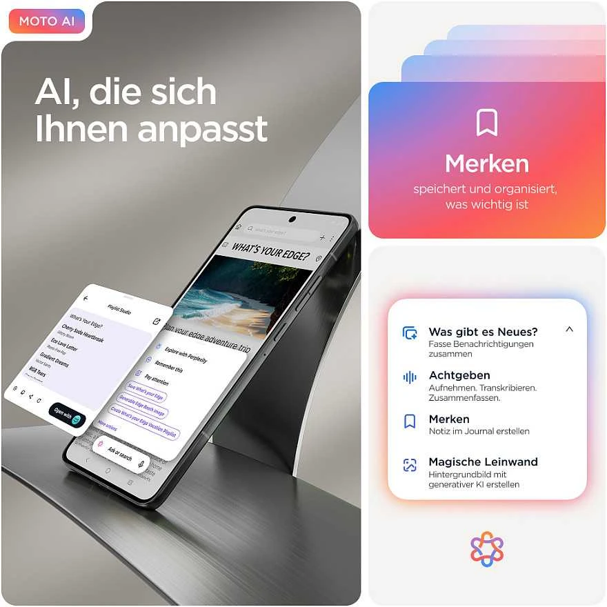 Motorola Edge 70 6.7" Dviguba SIM kortelė Android 16 USB Type-C 12 GB 512 GB 4800 mAh Žalias