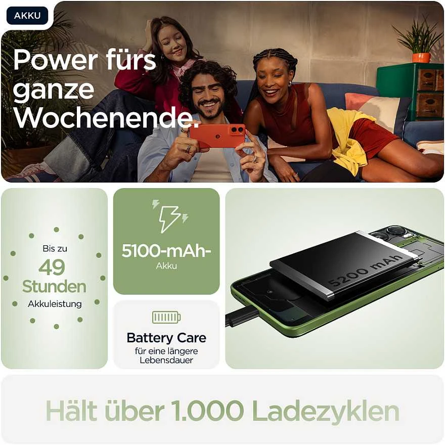 „Motorola Moto G06“ 17,5 cm (6,88 colio) Dviguba SIM kortelė „Android 15“ 4G USB C tipo 4 GB 256 GB 5200 mAh Žalias