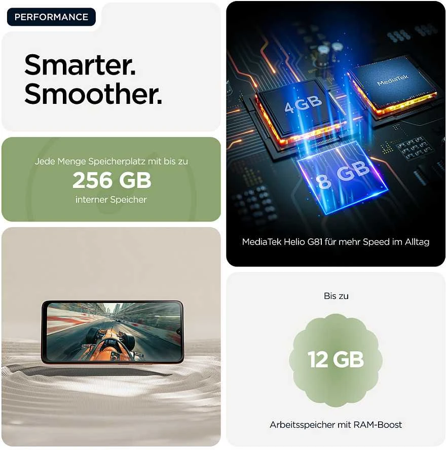 „Motorola Moto G06“ 17,5 cm (6,88 colio) Dviguba SIM kortelė „Android 15“ 4G USB C tipo 4 GB 256 GB 5200 mAh Žalias