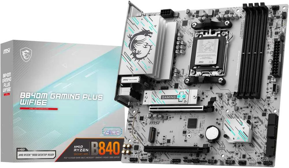 Pagrindinė plokštė MSI B840M GAMING PLUS WIFI6E (AM5)