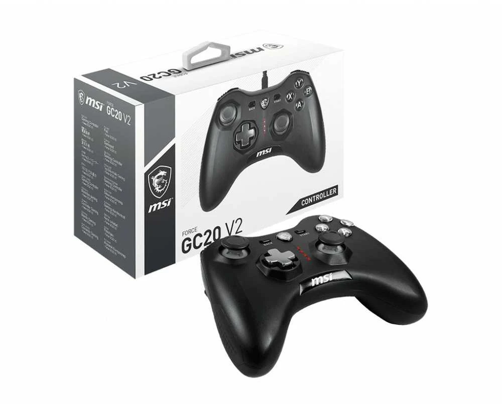 Žaidimų pultelis MSI Force GC20 V2, juodos spalvos