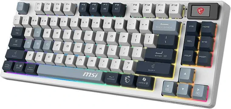 MSI FORGE GK600 TKL WIRELESS SKY klaviatūra Žaidimams USB + Bluetooth QWERTY Anglų (JK) Mėlyna, Balta