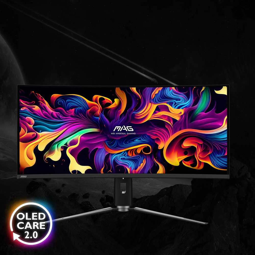 MSI MAG 341CQPDE QD-OLED 86,4 cm (34 colių) UWQHD monitorius, lenktas 21:9 HDMI/DP 175 Hz