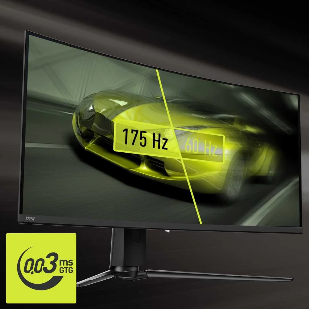 MSI MAG 341CQPDE QD-OLED 86,4 cm (34 colių) UWQHD monitorius, lenktas 21:9 HDMI/DP 175 Hz