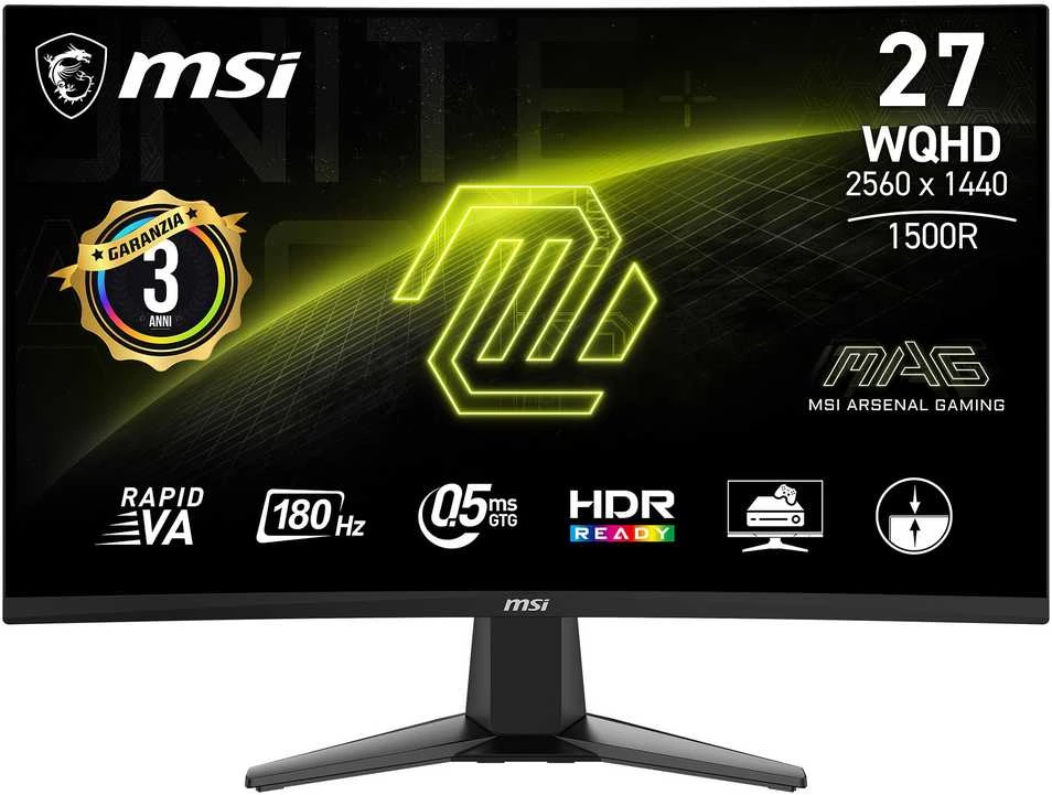 Monitorius MSI MAG 27CQ6F - 180Hz | QHD | 27'' | Rapid VA | 1ms