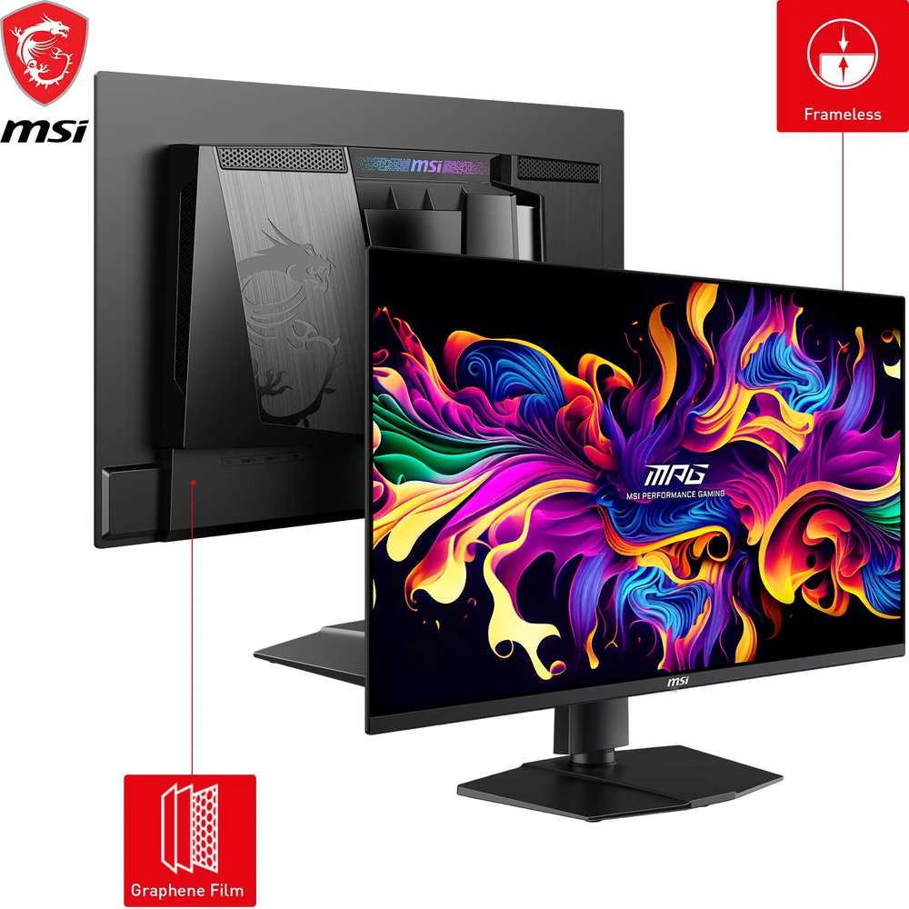 MSI MPG 271QRXDE QD-OLED Gaming Monitorius 67.31cm (26.5"")