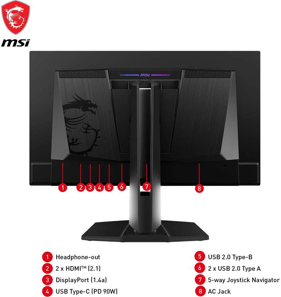 MSI MPG 271QRXDE QD-OLED Gaming Monitorius 67.31cm (26.5"")