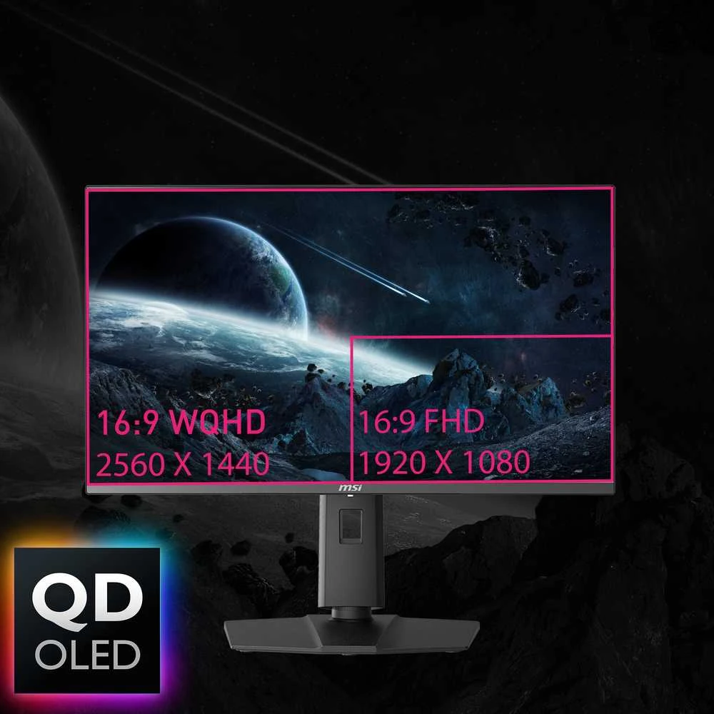MSI MPG 271QRXDE QD-OLED Gaming Monitorius 67.31cm (26.5"")