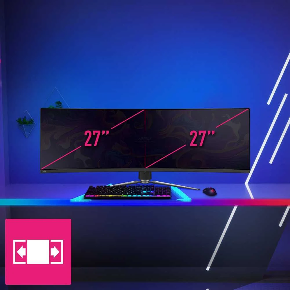 Monitorius MSI MPG 491CQPDE 49" QD-OLED Curved Gaming Ekranas, DQHD 5120x1440, 144Hz, 0.03ms, HDMI 2.1