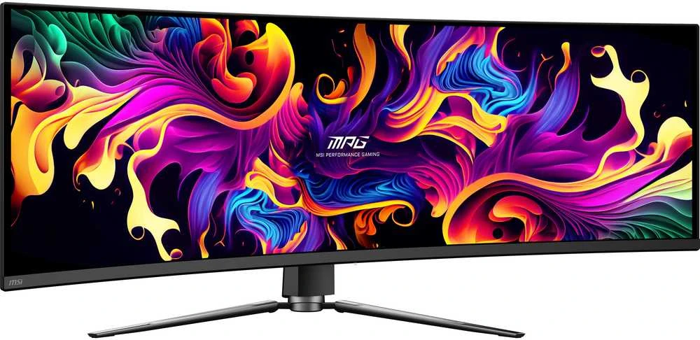 Monitorius MSI MPG 491CQPXDE QD-OLED dvigubas QHD lenktas žaidimų ekranas 124,5 cm (49 colių)