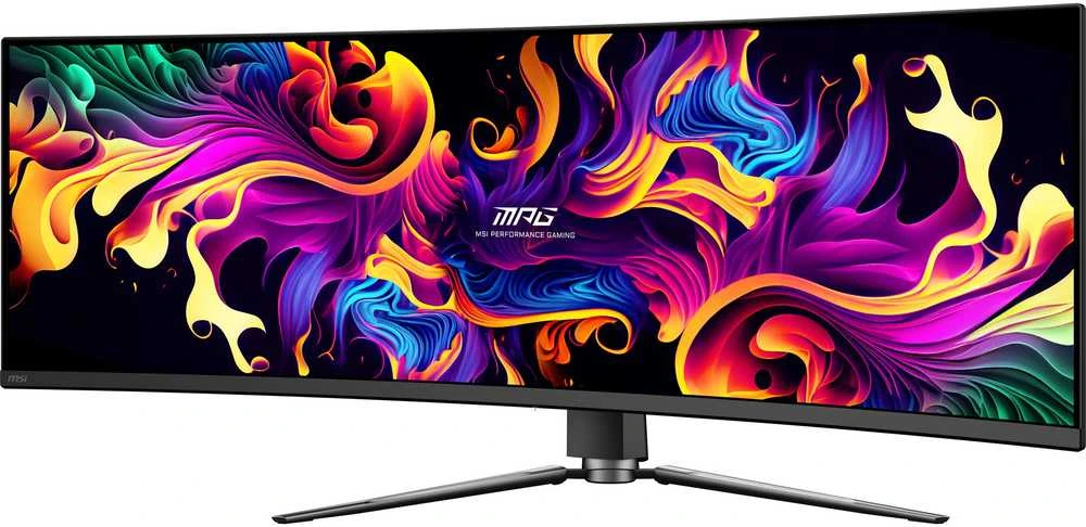 Monitorius MSI MPG 491CQPXDE QD-OLED dvigubas QHD lenktas žaidimų ekranas 124,5 cm (49 colių)