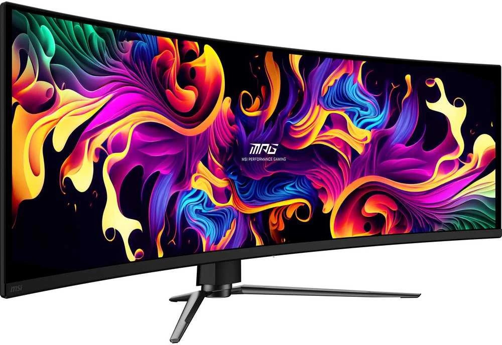 Monitorius MSI MPG 491CQPXDE QD-OLED dvigubas QHD lenktas žaidimų ekranas 124,5 cm (49 colių)