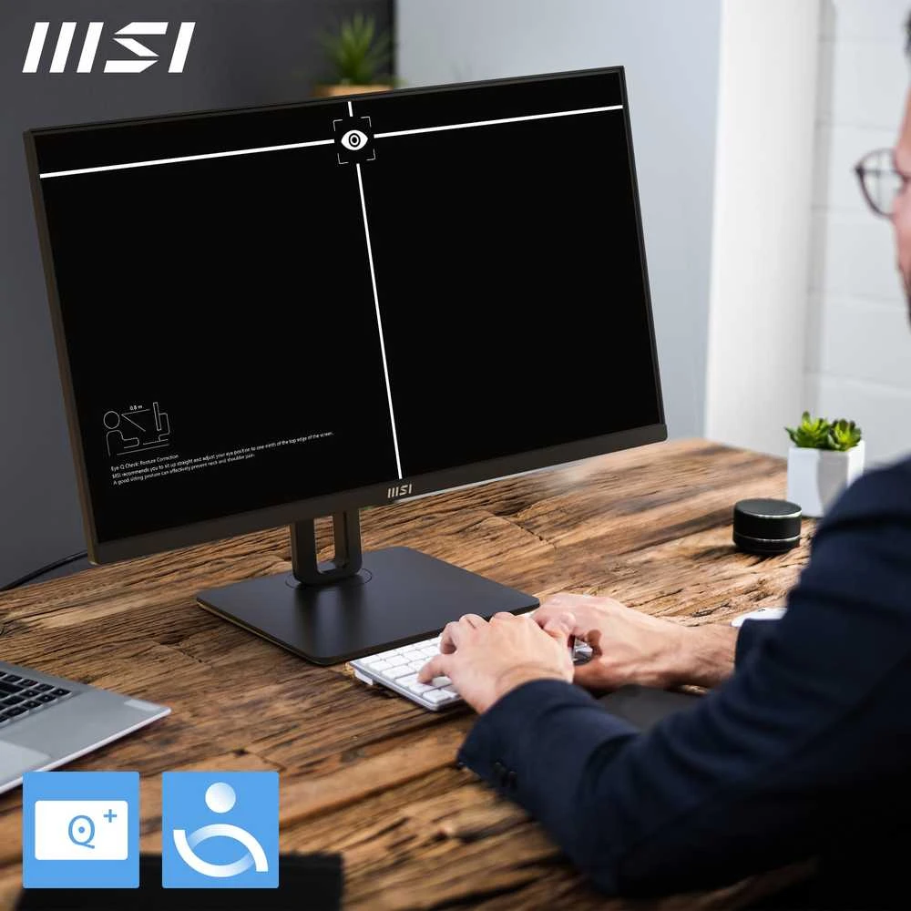 Monitorius MSI PRO MP245PG 60 cm (24 colių) IPS FHD HDMI/DP 4 ms 100 Hz Pivot