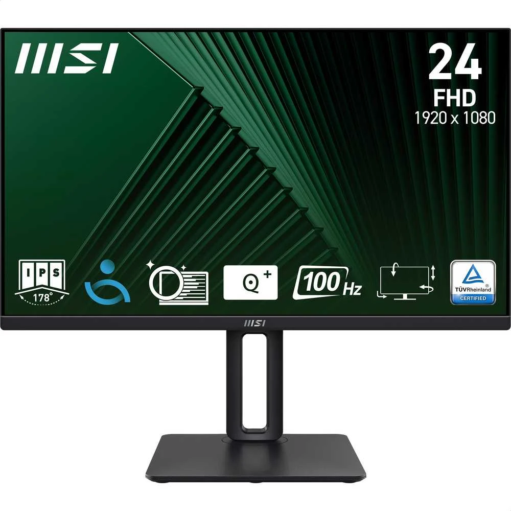 Monitorius MSI PRO MP245PG 60 cm (24 colių) IPS FHD HDMI/DP 4 ms 100 Hz Pivot