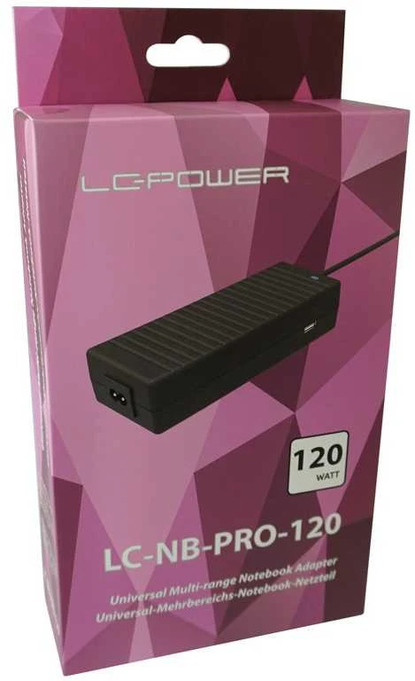 LCP LC-Power LC-NB-PRO-120 maitinimo adapteris / inverteris Vidaus 120 W Juoda