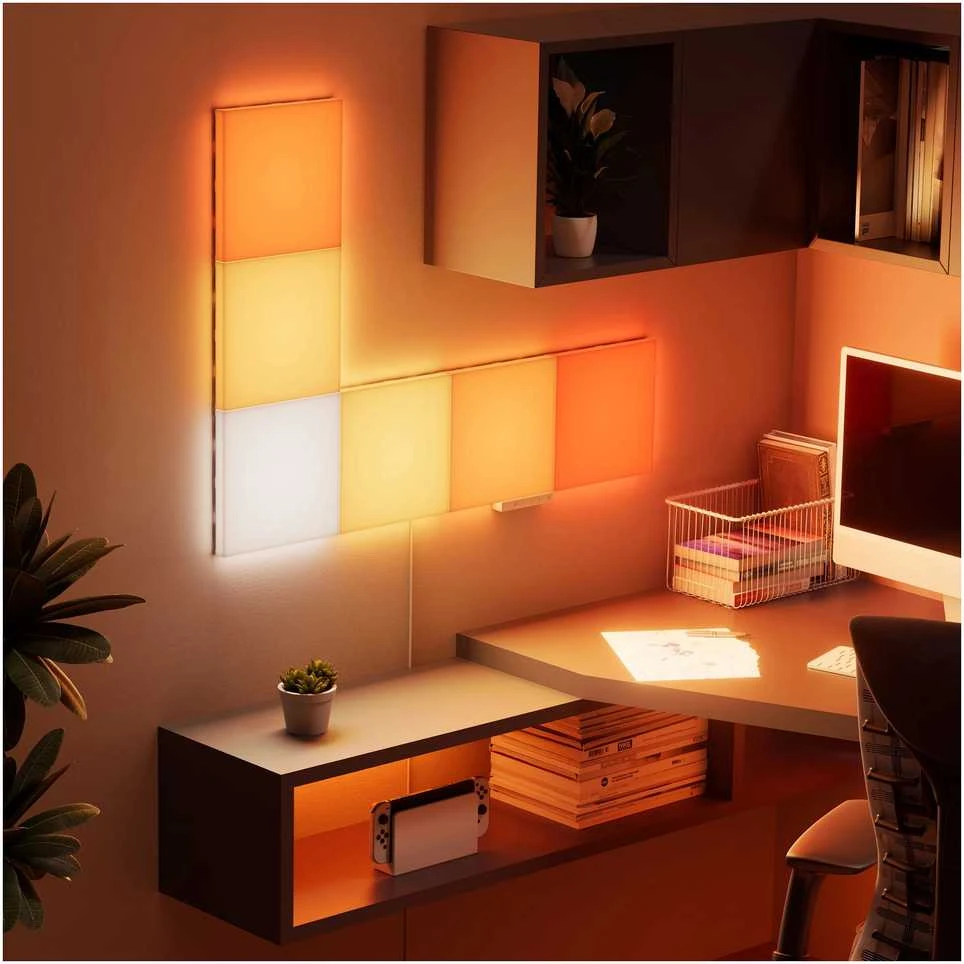 „Nanoleaf Blocks Big Squares“ pradinis rinkinys (6 panelės) | Daugiau nei 16 mln. spalvų