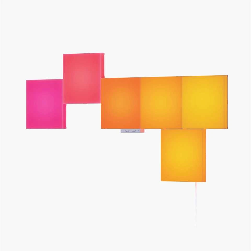 „Nanoleaf Blocks Big Squares“ pradinis rinkinys (6 panelės) | Daugiau nei 16 mln. spalvų