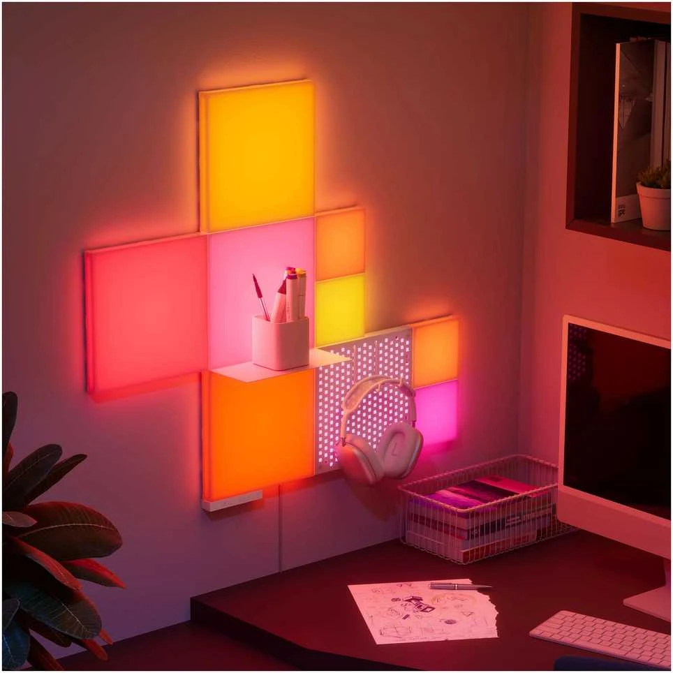 Sieninis šviestuvas „Nanoleaf Blocks“ pradinis rinkinys (10 vnt.) | 16 mln. ir daugiau spalvų