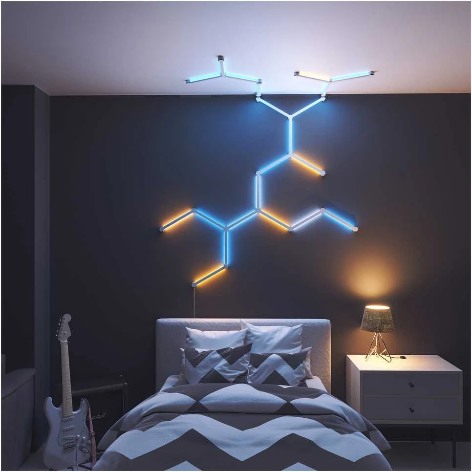 Sieninis šviestuvas „Nanoleaf Lines“ lanksčios jungtys, 3 vnt.