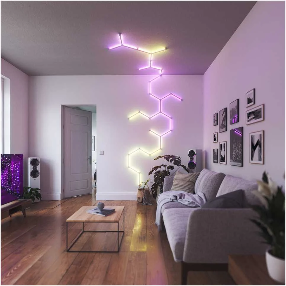 Sieninis šviestuvas „Nanoleaf Lines“ lanksčios jungtys, 3 vnt.