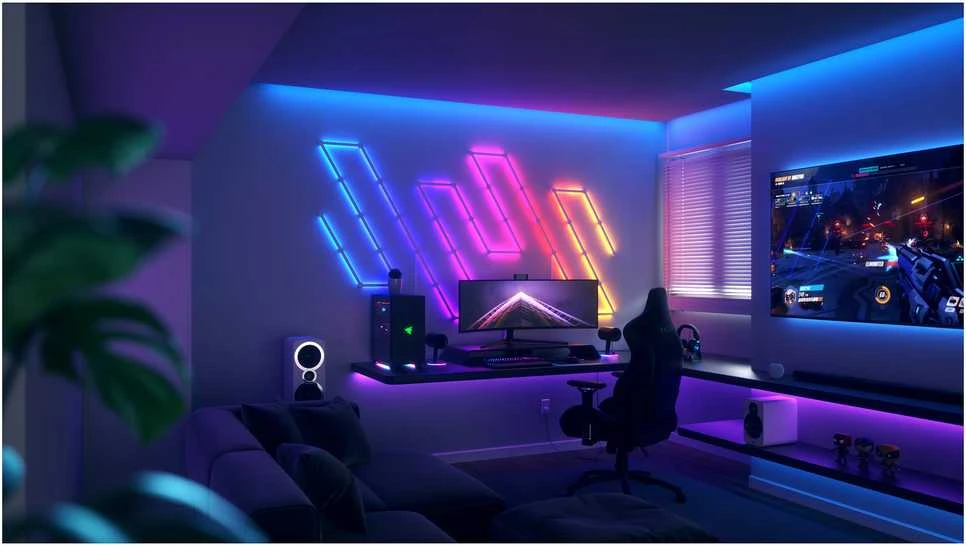 „Nanoleaf Lines“ pradinis rinkinys (15 panelių) 16 mln.+ spalvų