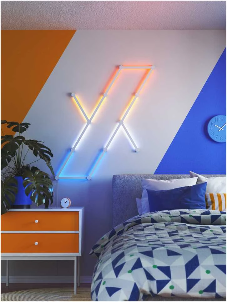 „Nanoleaf Lines“ pradinis rinkinys (15 panelių) 16 mln.+ spalvų
