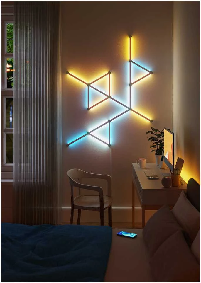 „Nanoleaf Lines“ pradinis rinkinys (15 panelių) 16 mln.+ spalvų