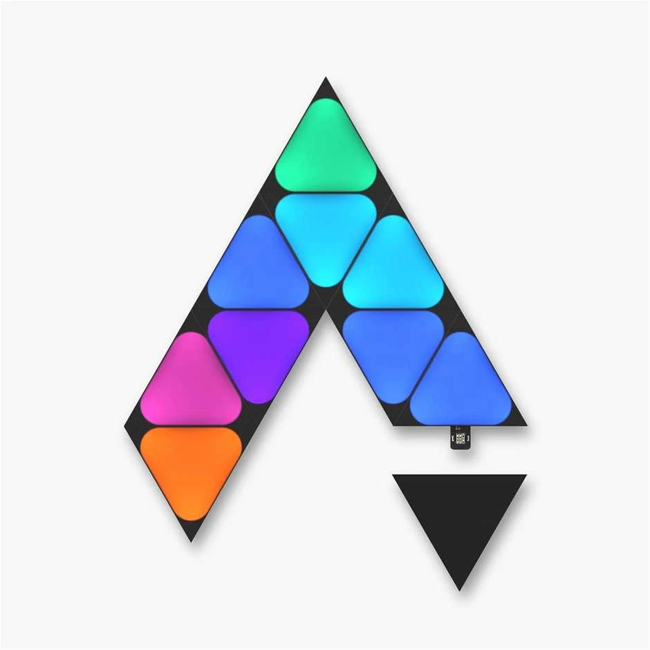 Sieninis šviestuvas Nanoleaf Shapes Juodas Mini Triangles Expansion Pack (10 panels)