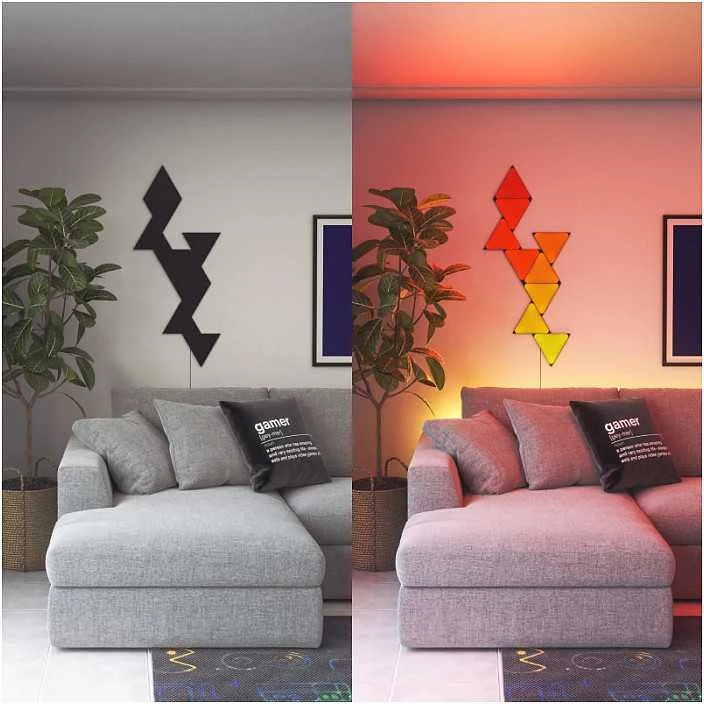 Nanoleaf Shapes - Ultra Juodas Triangles Starter Kit (9 šviesos)