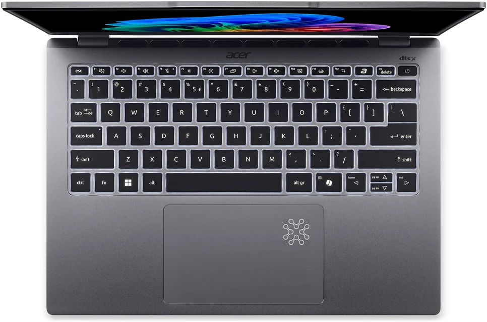 Nešiojamas kompiuteris „Acer Swift Go 14“ dirbtinio intelekto OLED (SFG14-64-R6MM) vidinė (QWERTY) klaviatūra, 14,0 colių WUXGA, OLED, „Ryzen AI 7-350“ (50 TOPS), 32 GB RAM, 1 TB SSD, „Windows 11“
