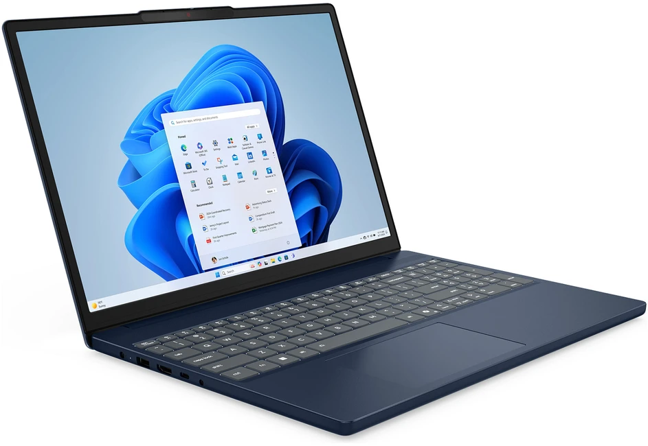 Nešiojamas kompiuteris Lenovo IdeaPad Slim 3 15ARP10 | AMD Ryzen 5 150, 15.3" WUXGA, 16 GB RAM, 512 GB SSD, Windows 11 Home | Mėlynas