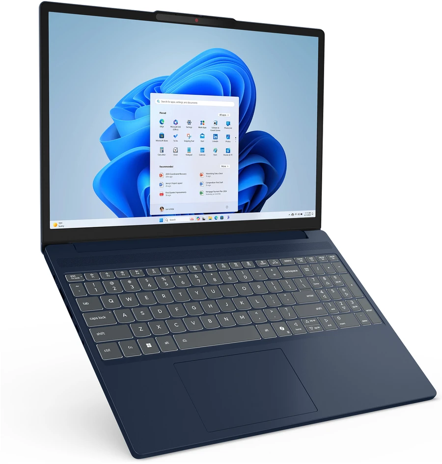 Nešiojamas kompiuteris Lenovo IdeaPad Slim 3 15ARP10 | AMD Ryzen 5 150, 15.3" WUXGA, 16 GB RAM, 512 GB SSD, Windows 11 Home | Mėlynas